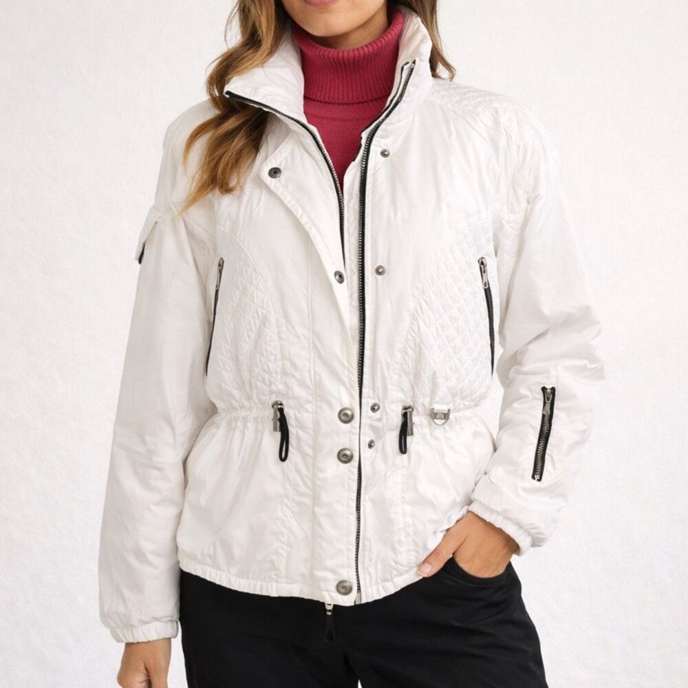 Vintage Nils Snow Jacket Winter White Anorak Women’s Size Medium Ski Snowboard